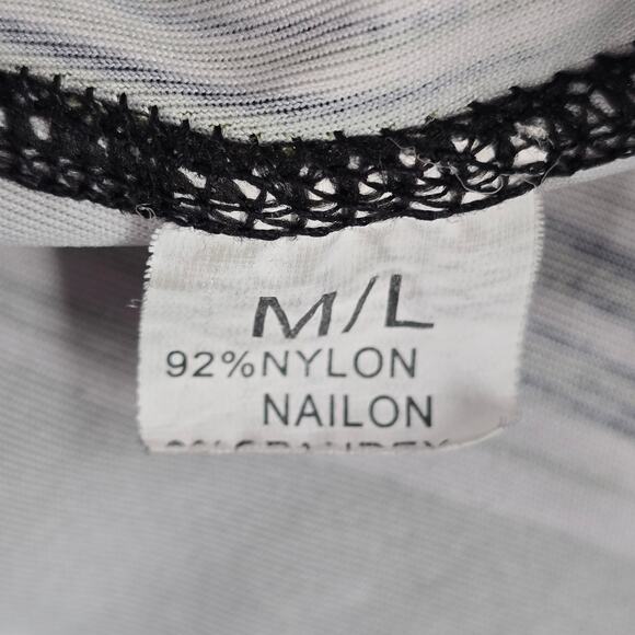 Green Pink Print Capri Cropped Stretch Active Pants Bottoms Leggings M/L - Picture 6 of 6